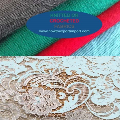 HS codes KNITTED OR CROCHETED FABRICS
